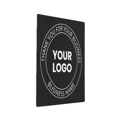 Your Own Logo  Thank You Editable Message Metal Print