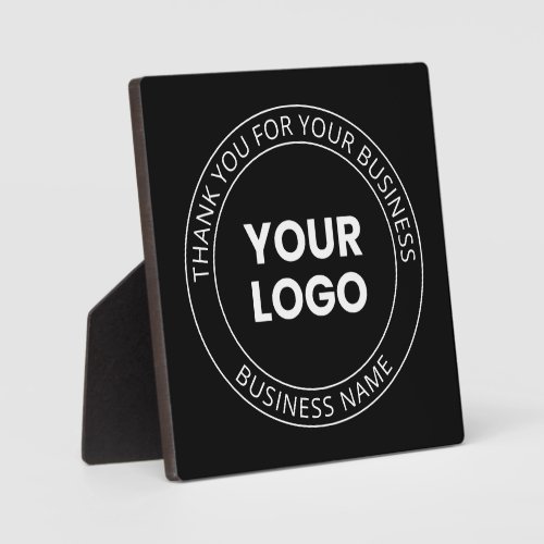 Your Own Logo  Thank You Editable Message Plaque