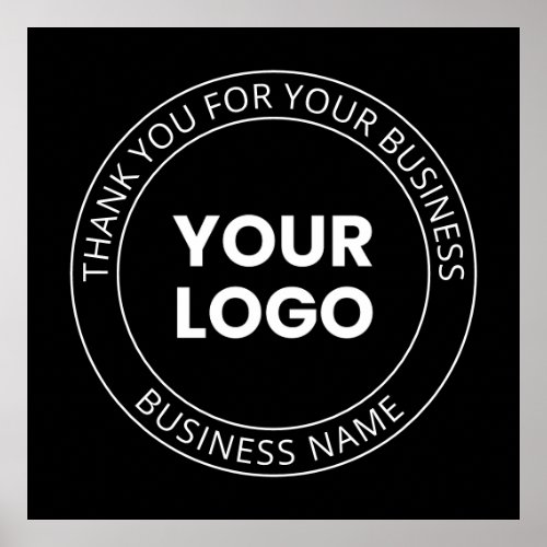 Your Own Logo  Thank You Editable Message Poster