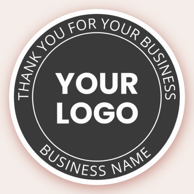 Your Own Logo & Thank You Editable Message Sticker (Creator Uploaded)