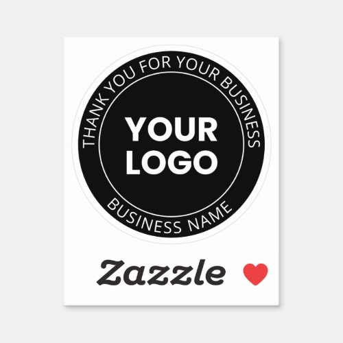 Your Own Logo  Thank You Editable Message Sticker