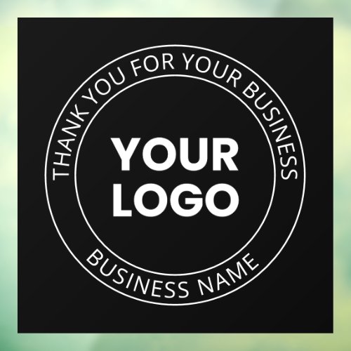 Your Own Logo  Thank You Editable Message Window Cling