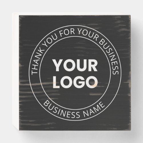 Your Own Logo  Thank You Editable Message Wooden Box Sign