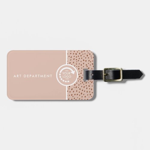 YOUR OWN LOGO Trendy Beige  Terracotta Dots Luggage Tag