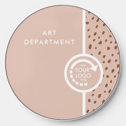 YOUR OWN LOGO Trendy Beige  Terracotta Dots Wireless Charger
