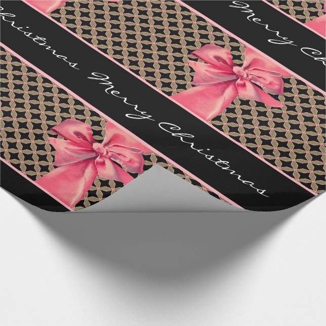 Your own message Christmas Bow 30X6 Wrapping Paper (Corner)