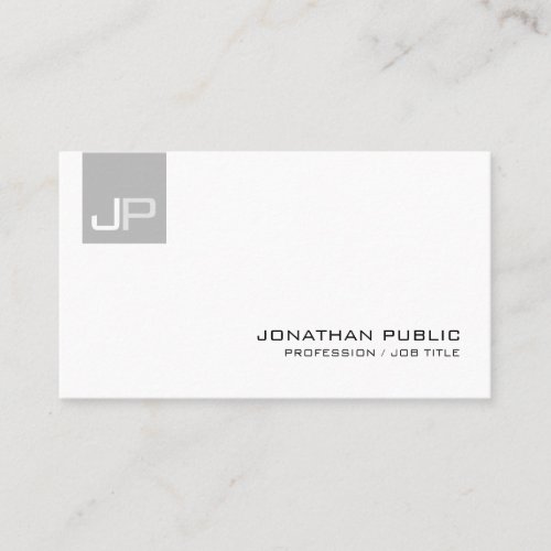 Your Own Monogram Elegant Modern Professional Chic Business Card
