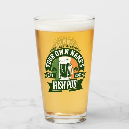 Your OWN Name Here  | Irish Pub St. Patrick's Day Glass