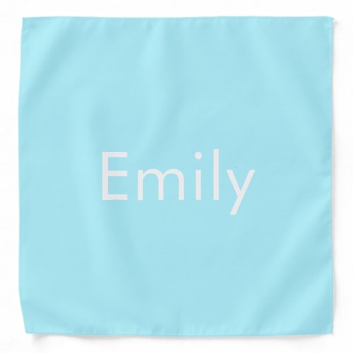 Your Own Name or Word  Soft Sky Blue Bandana