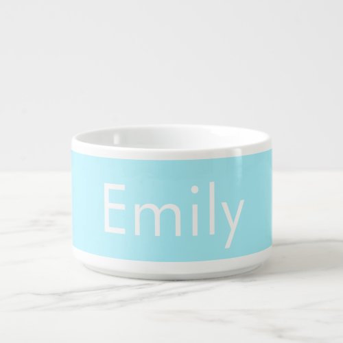 Your Own Name or Word  Soft Sky Blue Bowl