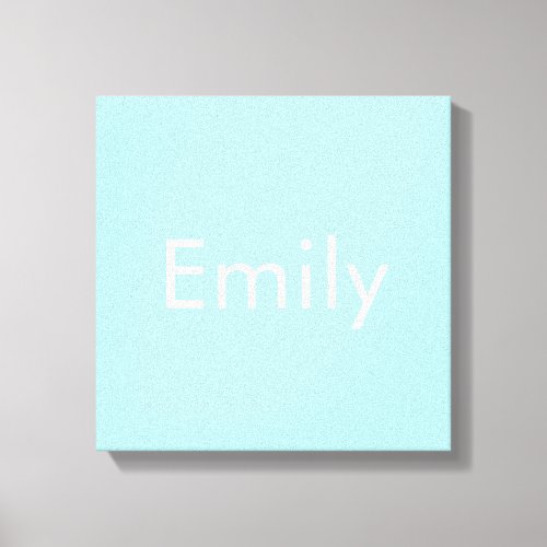Your Own Name or Word  Soft Sky Blue Canvas Print