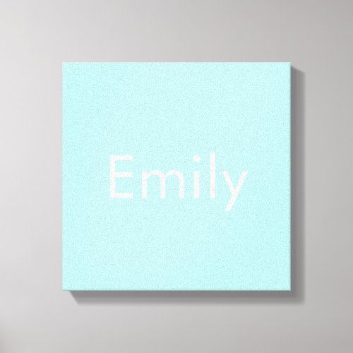 Your Own Name or Word  Soft Sky Blue Canvas Print