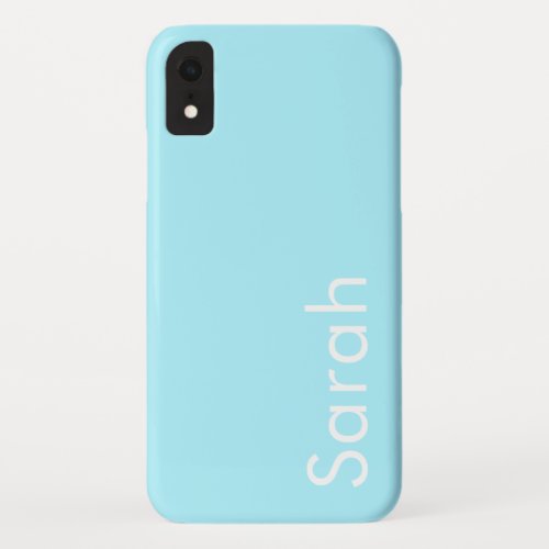 Your Own Name or Word  Soft Sky Blue iPhone XR Case