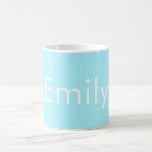 Your Own Name or Word  Soft Sky Blue Coffee Mug