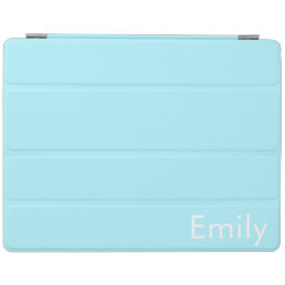 Your Own Name or Word | Soft Sky Blue iPad Smart Cover