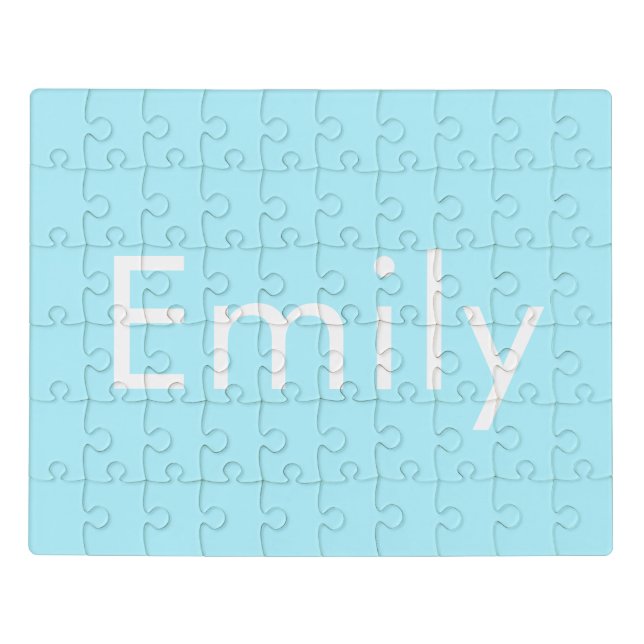 Your Own Name or Word | Soft Sky Blue Jigsaw Puzzle (Puzzle Horizontal)