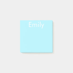 Your Own Name or Word Soft Sky Blue Post-it Notes