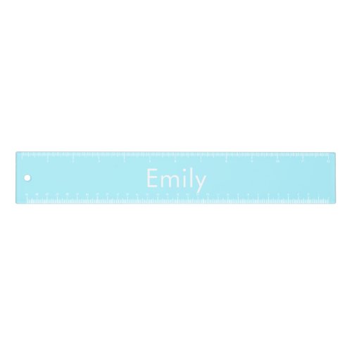Your Own Name or Word  Soft Sky Blue Ruler