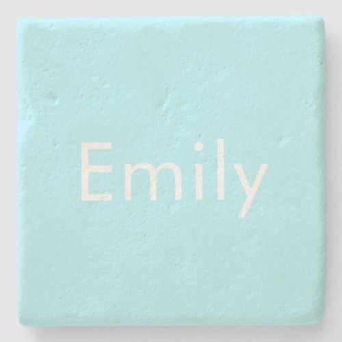 Your Own Name or Word  Soft Sky Blue Stone Coaster