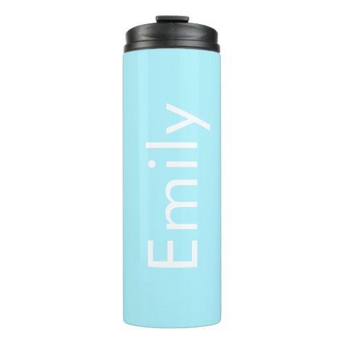 Your Own Name or Word  Soft Sky Blue Thermal Tumbler