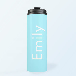 Your Own Name or Word Soft Sky Blue Thermal Tumbler