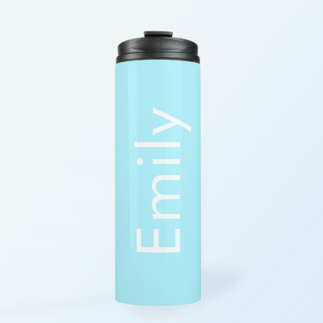 Your Own Name or Word | Soft Sky Blue Thermal Tumbler (Creator Uploaded)