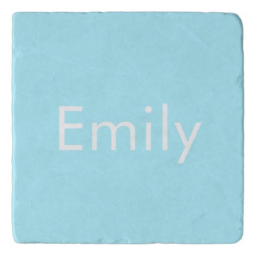 Your Own Name or Word  Soft Sky Blue Trivet