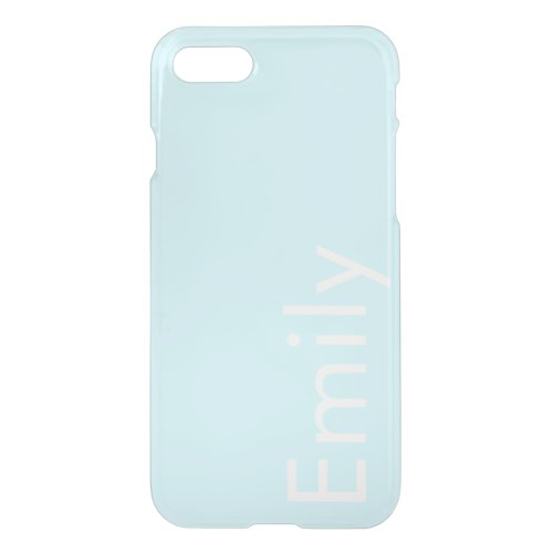 Your Own Name or Word  Soft Sky Blue iPhone SE87 Case