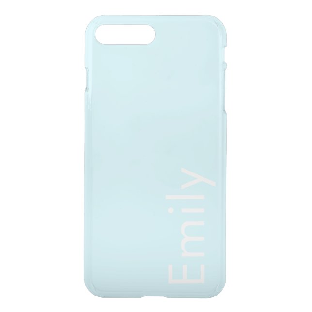 Your Own Name or Word | Soft Sky Blue Uncommon iPhone Case (Back)