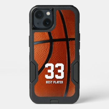 Your Own Number And Text | Basketball Sport Gifts Iphone 13 Case by BestCases4u at Zazzle