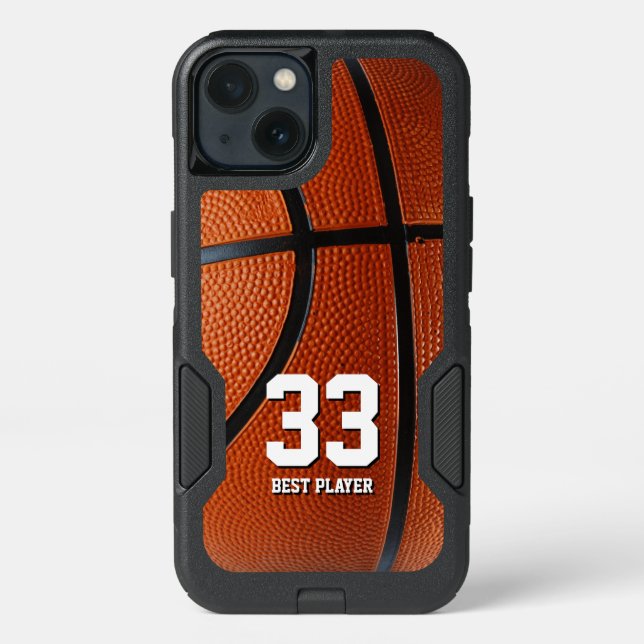 Your own number and text | Basketball Sport Gifts Otterbox iPhone Case (Back)
