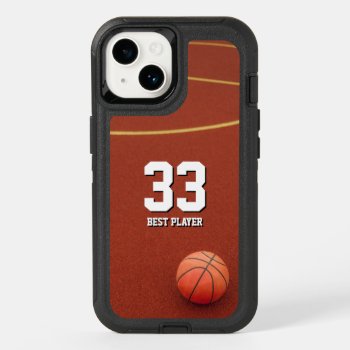 Your Own Number And Text | Basketball Sport Otterbox Iphone 14 Case by BestCases4u at Zazzle