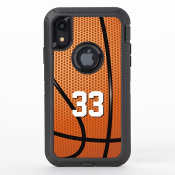 Your Own Number | Basketball Sport Gifts Otterbox Defender Iphone Xr Case by BestCases4u at Zazzle