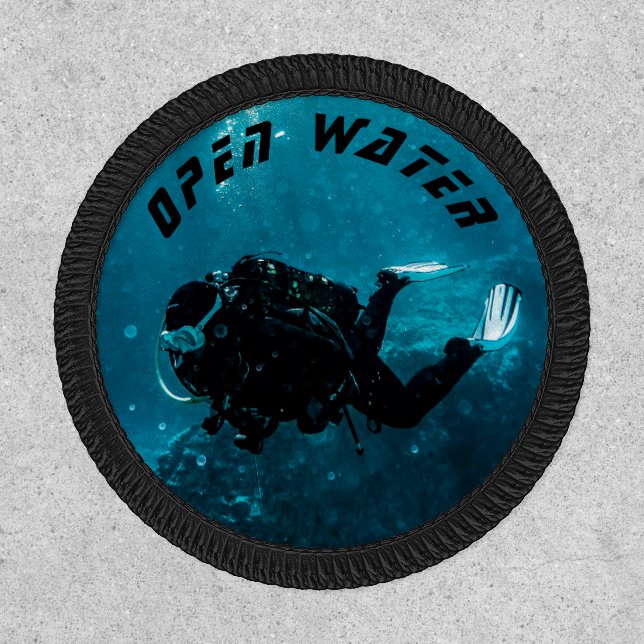 Your own open water scuba diving accessory outfit patch (Front)