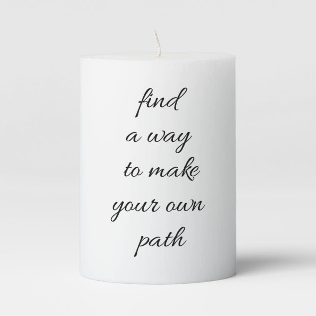Your Own Path Pillar Candle (Front)