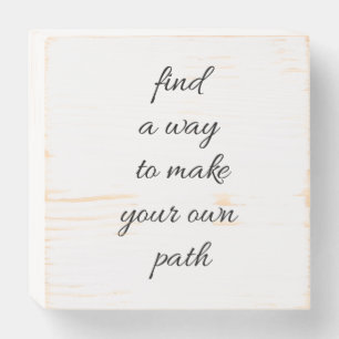 Your Own Path Wood Box Sign