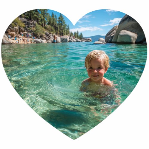 Your Own Personalized Heart Shaped Photo Magnet