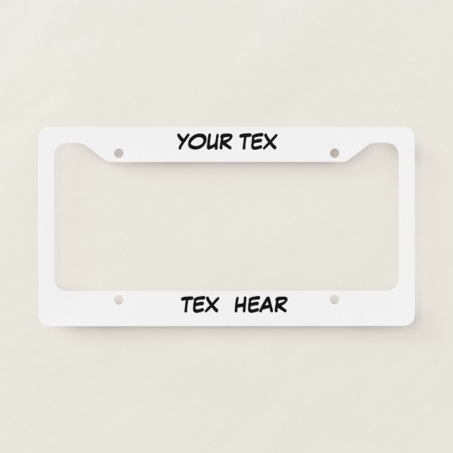 your own personalized license plate frames. frame (Front)