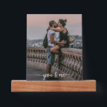 Your Own Personalized Photos and Text on Modern Picture Ledge<br><div class="desc">Cute romantic photo on ledge set,  with a stylish elegant typography script font. With the option to personalize or customize with photos and your text. Unique keepsake,  birthday,  anniversary,  Valentine's Day gift,  or Christmas stocking stuffer. Easily customizable with two photographs of your choice.</div>