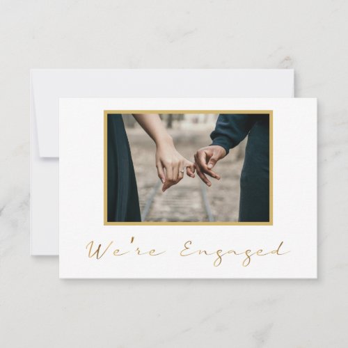 Your own photo engaged announcement party card