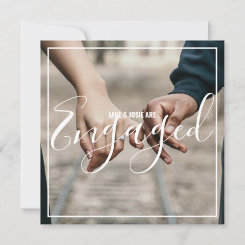 Your own photo engaged announcement party card