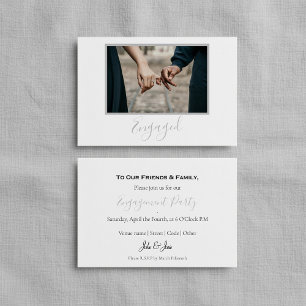 Your own photo, engaged announcement party card