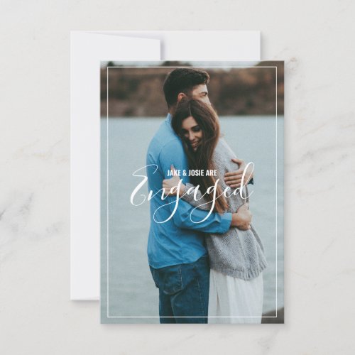 Your own photo engagement announcementinvitation thank you card