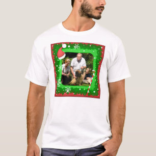 Your own photo in a Christmas frame! - T-Shirt