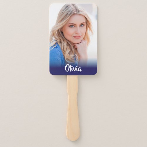 Your Own Photo Monogram Birthday Hand Fan