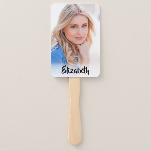 Your Own Photo Monogram Graduation Hand Fan