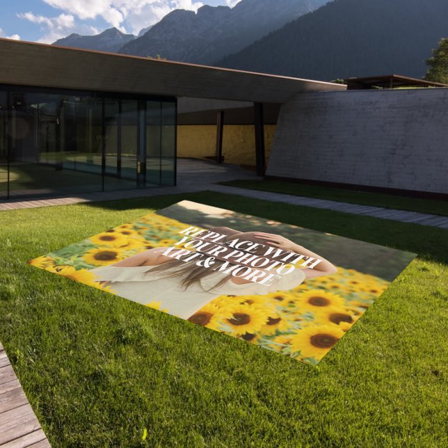 Your Own Photo or Art Unique Custom Personalized Outdoor Rug (Make your own outdoor rug from Ricaso. Easily upload your own photo or own artwork to this rug)