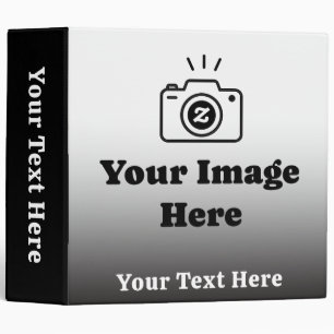 Your Own Photo with Custom Message 3 Ring Binder