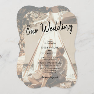 Your Own Photos Faded Wedding Invitations