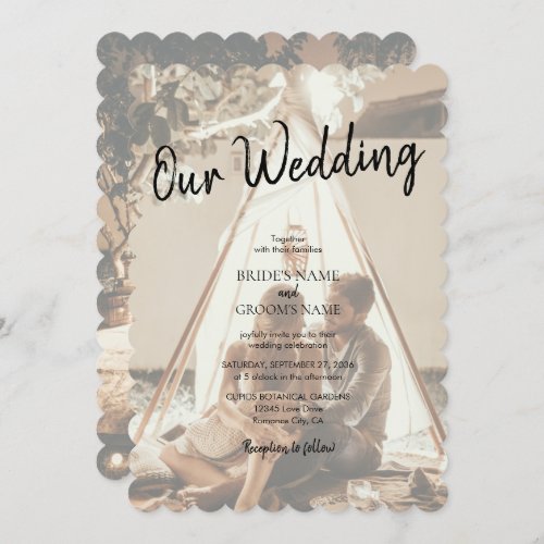 Your Own Photos Faded Wedding Invitations